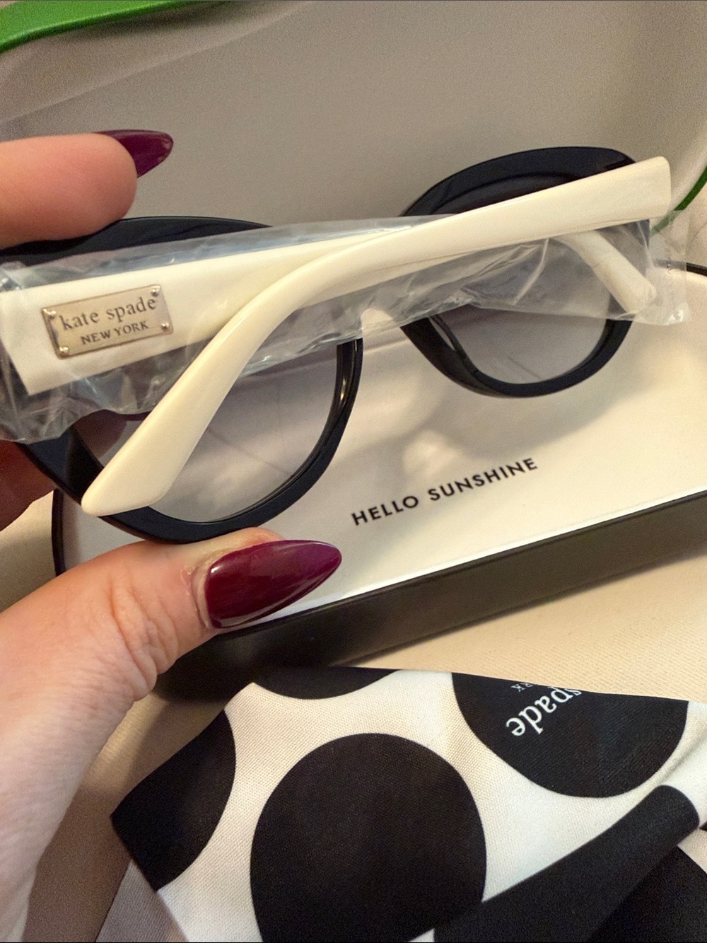 kate spade Black Women's Rounded Oversized Sunglasses